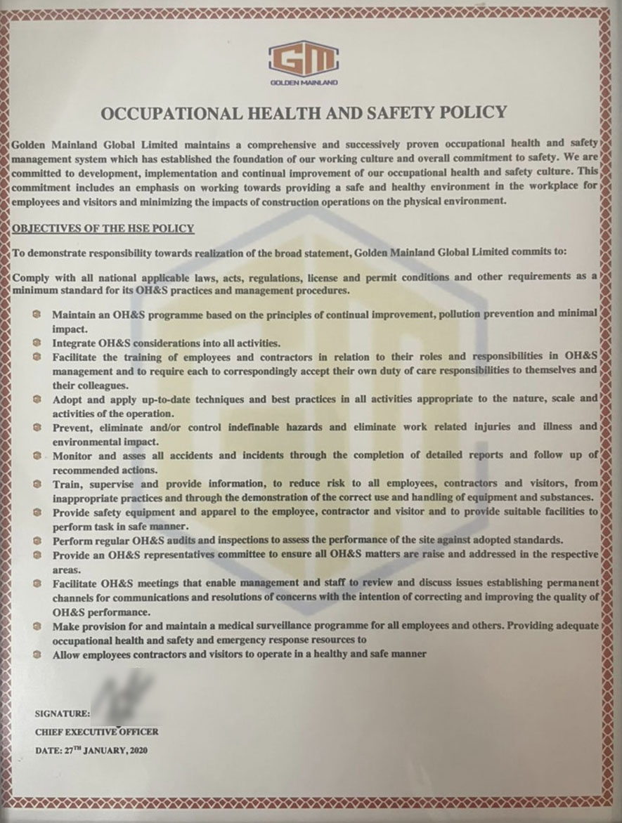 Health, Safety, Security & Environment (HSSE)